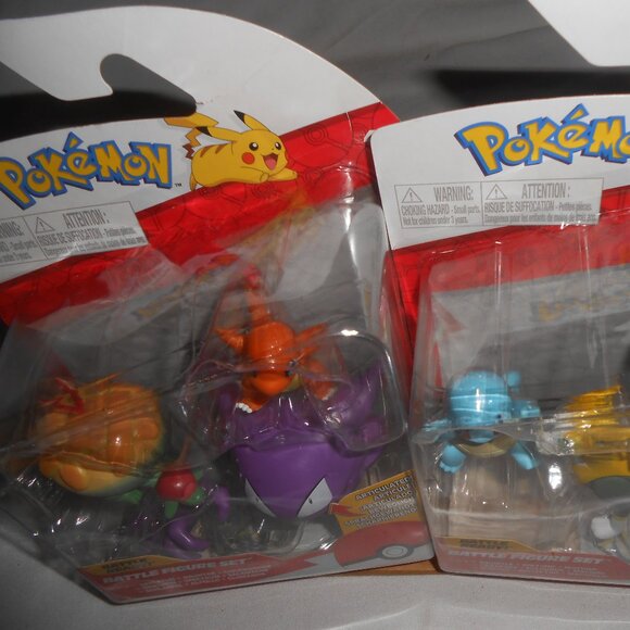 NEW LOT 2 POKEMON BATTLE FIGURE TOY SETS SQUIRTLE BOLTUND APPLETUN HAUNTER 👦🎁 - Picture 8 of 9